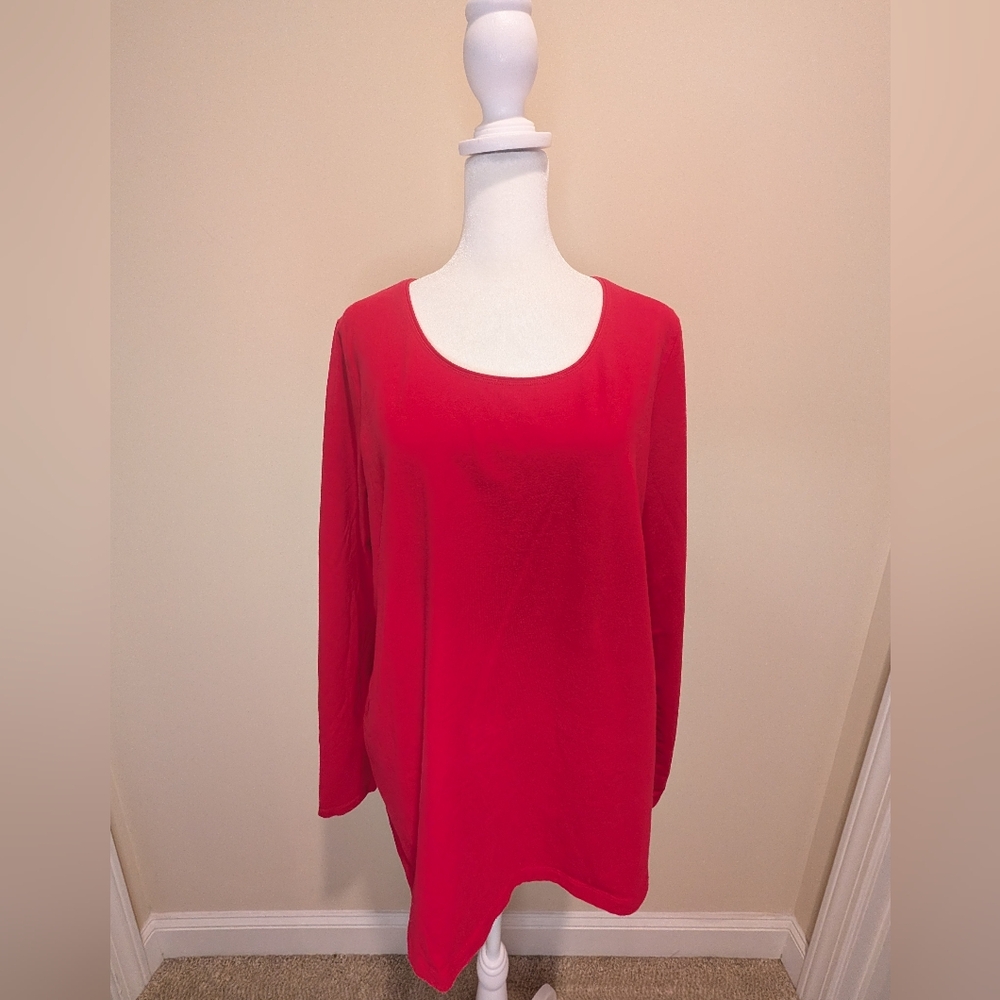 Kim Rogers Red Long Sleeve Top
